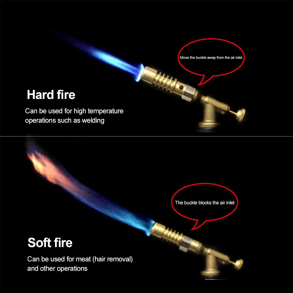Portable Copper Outdoor Hiking Fire Flame Gun Flamethrower Butane Gas-Burner Gas Torch Camping Welding BBQ Tool | Дом и сад