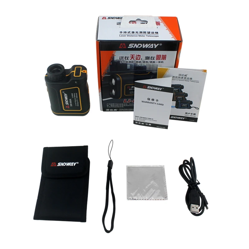

SNDWAY Telescope Laser Range Finder Digital Distance Meter Hunting Monocular Golf Rangefinder LCD Display Roulette Tape Measure