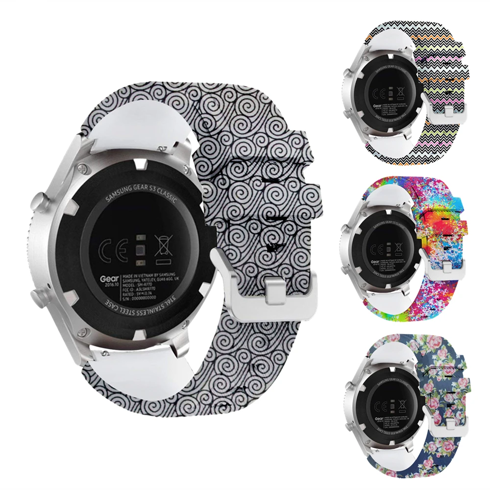 

Ремешок силиконовый для Galaxy Watch 46 мм, спортивный браслет для смарт-часов Samsung Gear S3, Amazfit Stratos, 22 мм