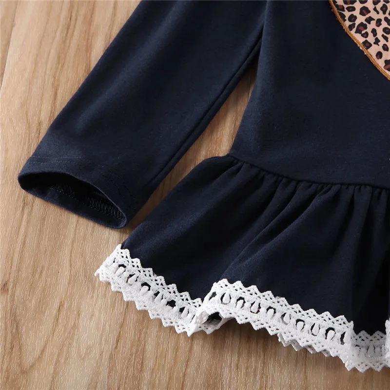 Pudcoco/Осенняя Милая футболка с длинными рукавами для маленьких девочек топы