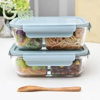 gl glass food storage containers with lid airtight glass bento lunch box microwave oven freezer dishwasher safe snack container