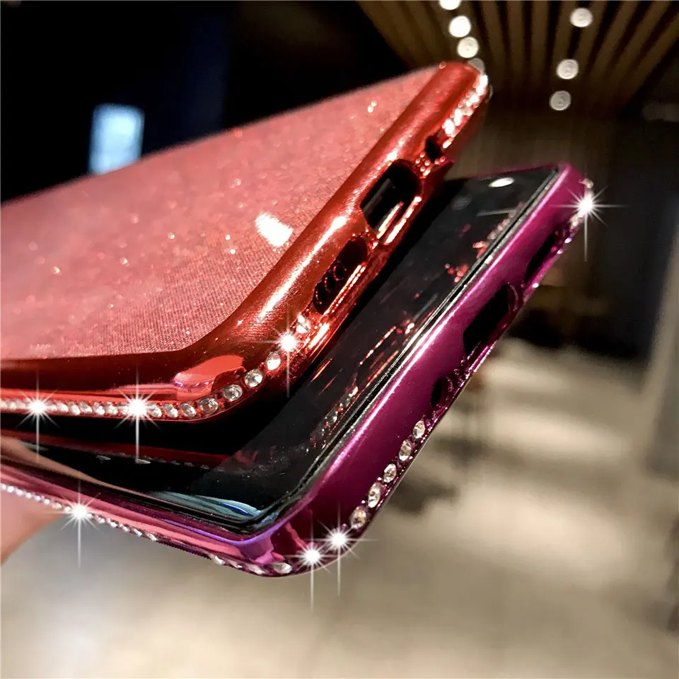 Блестящая рамка с алмазным покрытием блестящий чехол для huawei P30 Pro P20 Lite mate 30 20 10 Honor