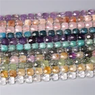 Бусины из кварца, граненные драгоценные камни каменные бусины-разделители, 10 мм