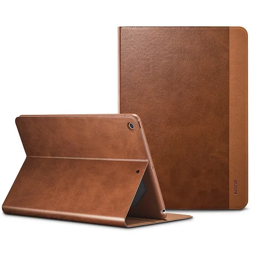 Brown Чехол для нового ipad 9,7 дюймов, ESR из искусственной кожи Smart Cover магнит Wake Up Sleep для ipad 9,7 модель A1822 A1823 A1893 A1954 - Цвет: Brown