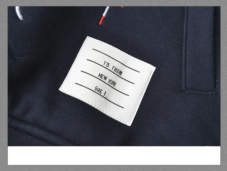 

2021 Fashion TB Brand Sweatershirts Men Jacket Skiing Embroidery Cotton Clothing Thick Baseball Uniform Slim Casual Coat