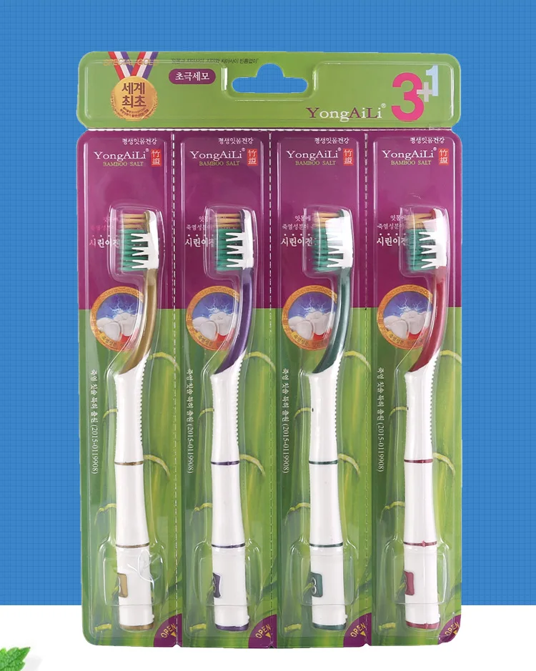 

4pcs/pack eco bamboo toothbrush biodegradable toothbrush for family