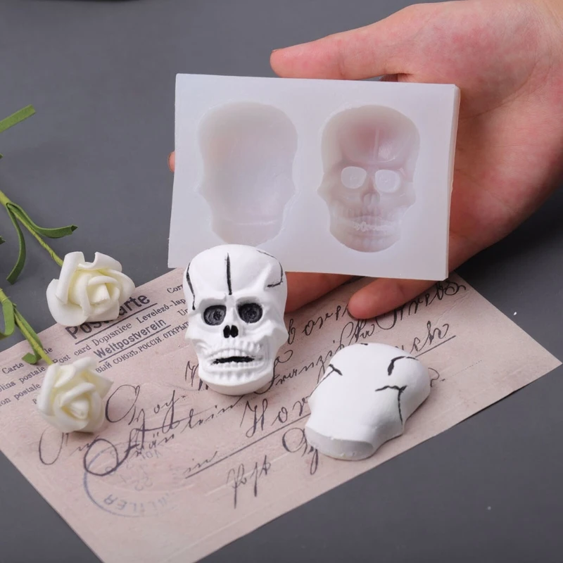 

Силиконовые 3D формы в форме черепа большого размера для искусственных принадлежностей, реквизит «сделай сам», форма для изготовления арома...