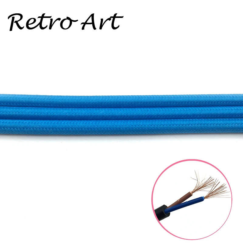 Гибкий текстильный плетеный тканевый кабель в стиле ретро|Электрические