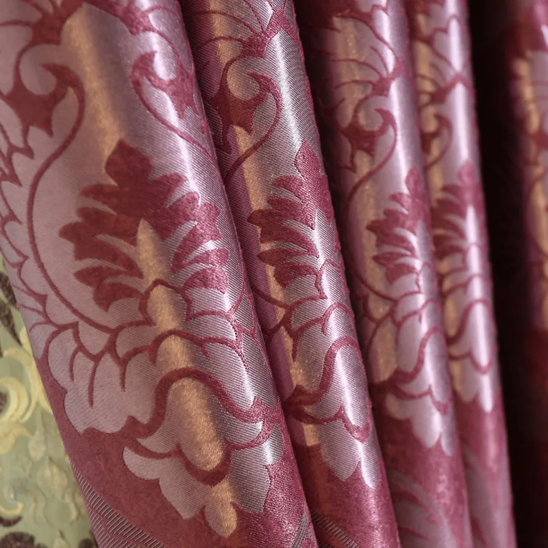 Роскошные европейские шторы для спальни виллы шелковые жаккардовые