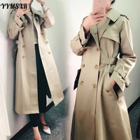 2022 new spring and autumn womens fashion double breasted long temperament loose jacket coat high quality ladies suit