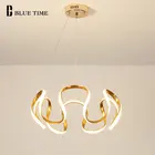 Люстра Светодиодная, для столовой, спальни, гостиной, кабинета, оправа кофейного цвета