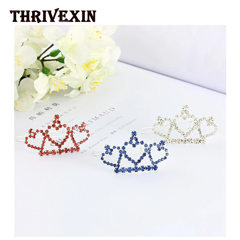 

Pet Dog Crown Bling Clear Crystal Rhinestone Girls Pet Hairpin Cat Dog Hair Clips Grooming Accessories Alloy Hair Clip Supplies