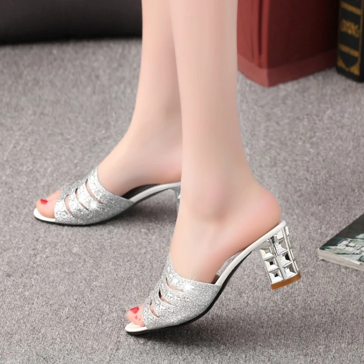 Сандалии женские с открытым носком босоножки гладиаторы на высоком квадратном