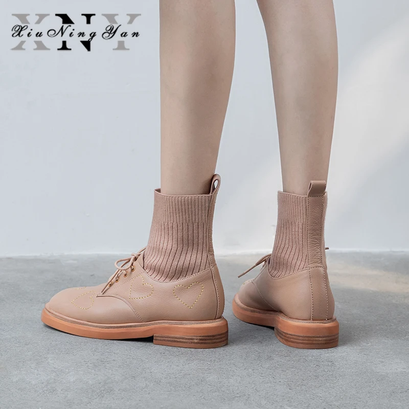 Модные женские повседневные ботинки короткие в европейском и американском стиле