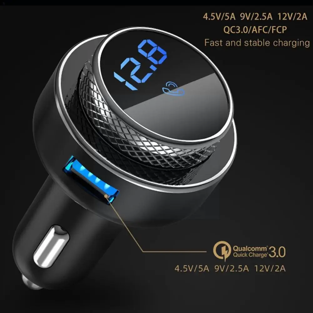 

Автомобильный FM-трансмиттер, mp3-плеер QC3.0, быстрое зарядное устройство для телефона, беспроводная двойная гарнитура, MP3 U-плеер, TF-диск, USB-моду...