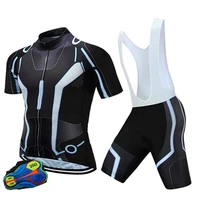 cycling high elastic shockproof shorts cushion outdoor mountain road bike short sleeved jersey mens sportswear jersey set