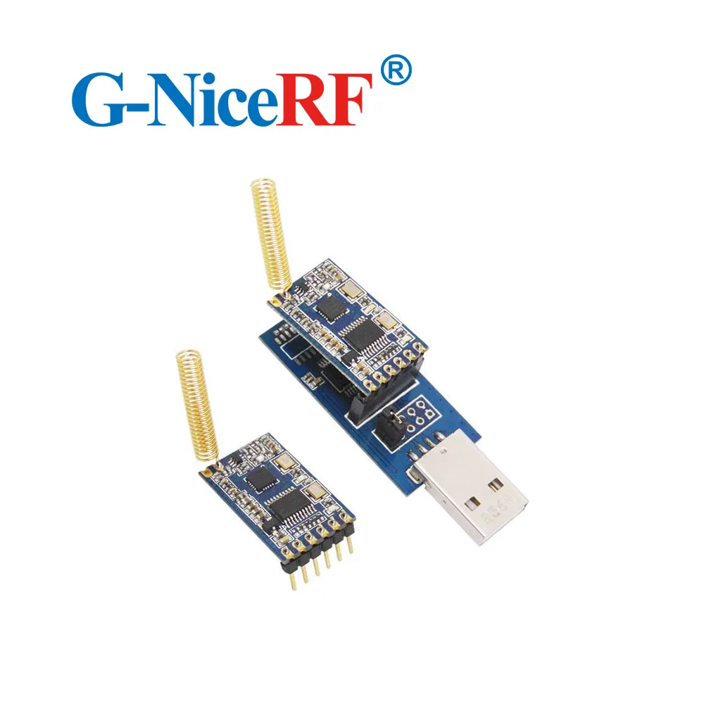 Комплект модуля радиочастотного трансивера SV610 433 МГц (1 шт. модуль + 1 плата USB TTL