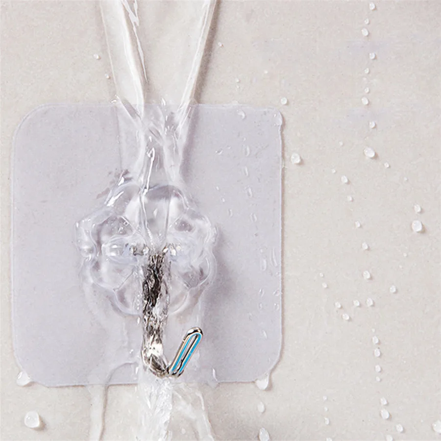 

hot selling kitchen and bathroom 6*6cm strong transparent suction cup wall hook hook 12Pcs wall hanger purse hook key hook