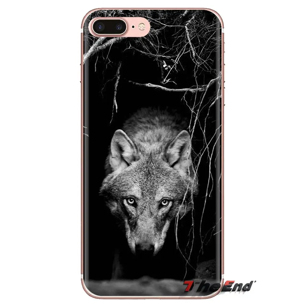 TPU Cases Cover For Huawei G7 G8 P7 P8 P9 Lite Honor 4C 5X 5C 6X Mate 7 8 9 Y3 Y5 Y6 II 2 Pro 2017 Howl of A Wolf Under The Moon |