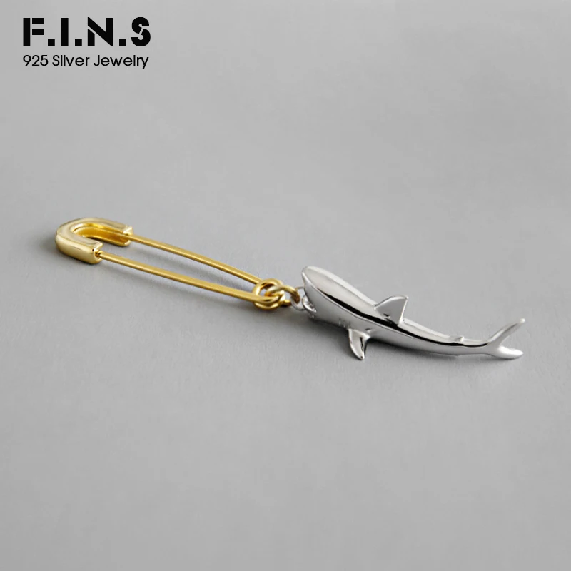F.I.N.S 1 шт. корейские серьги подвески серебряные сережки только одна штука в виде