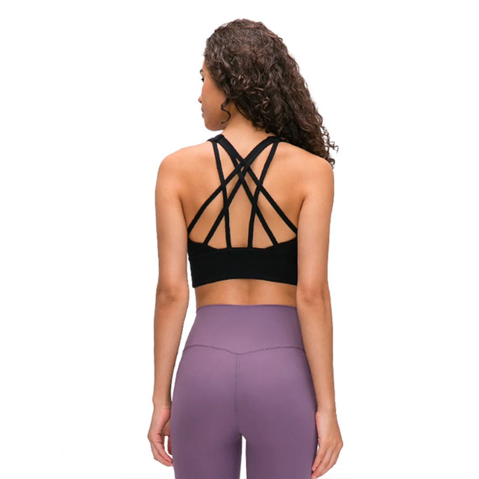 Женский спортивный бюстгальтер топ для фитнеса ударопрочный с беспроводной