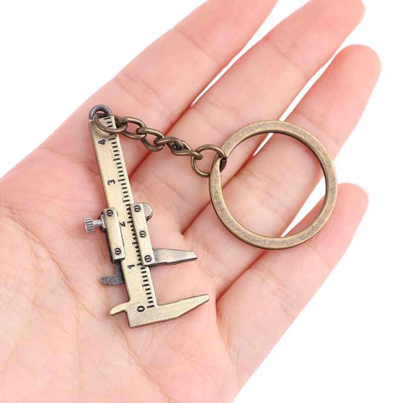 

Zinc Alloy Fashion Car Key Mini Vernier Caliper Keychain Car Turbo Key Chain Wholesale