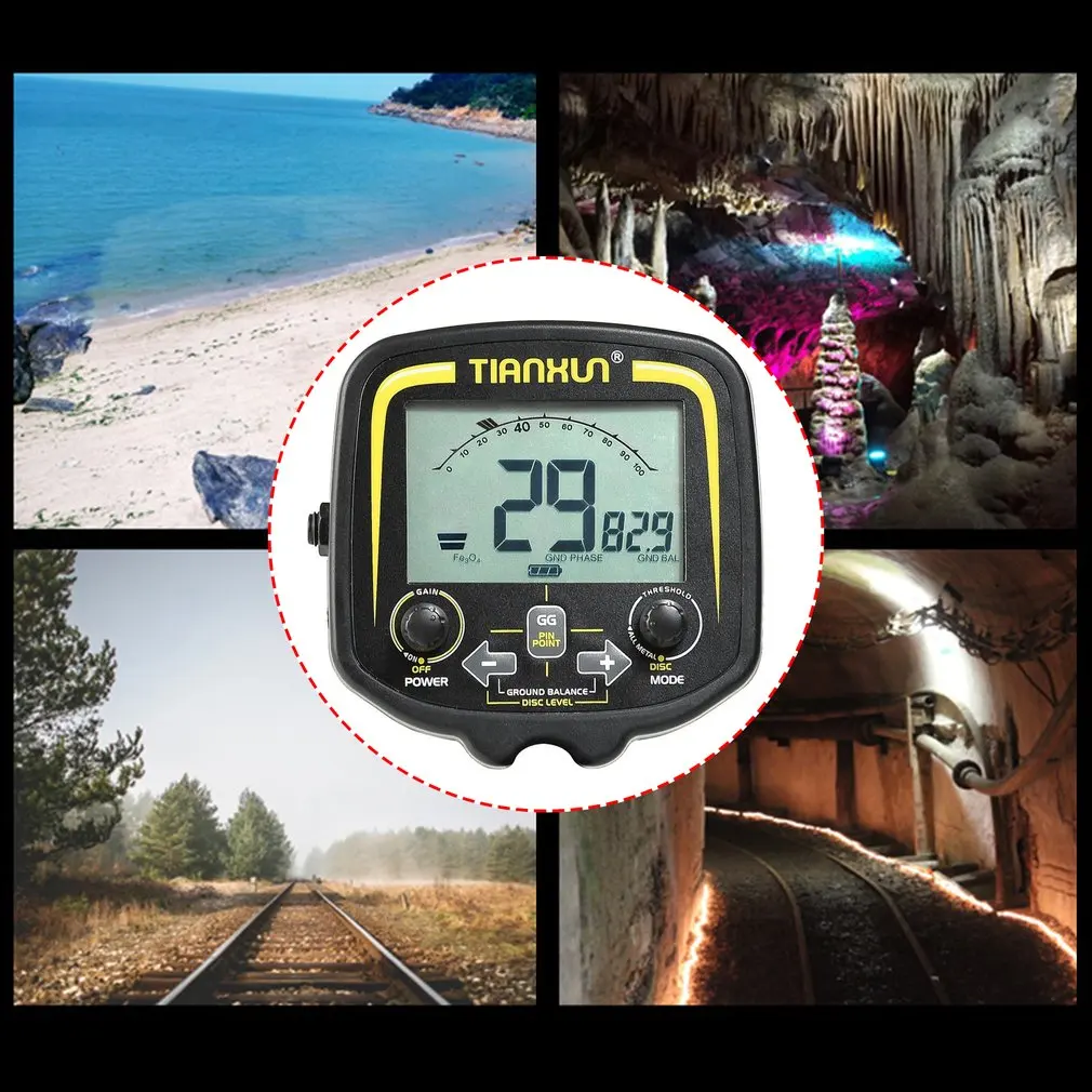 TX-850 Metal Detector Finder LCD Display Discrimination Mode Depth 2.5m Scanner with Headphone&ampP/P Function NEW Promotions |