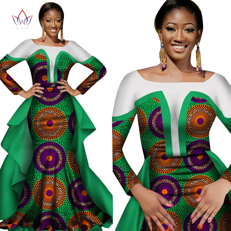 Платье Русалка женское вечернее в африканском стиле наряд для торжественных