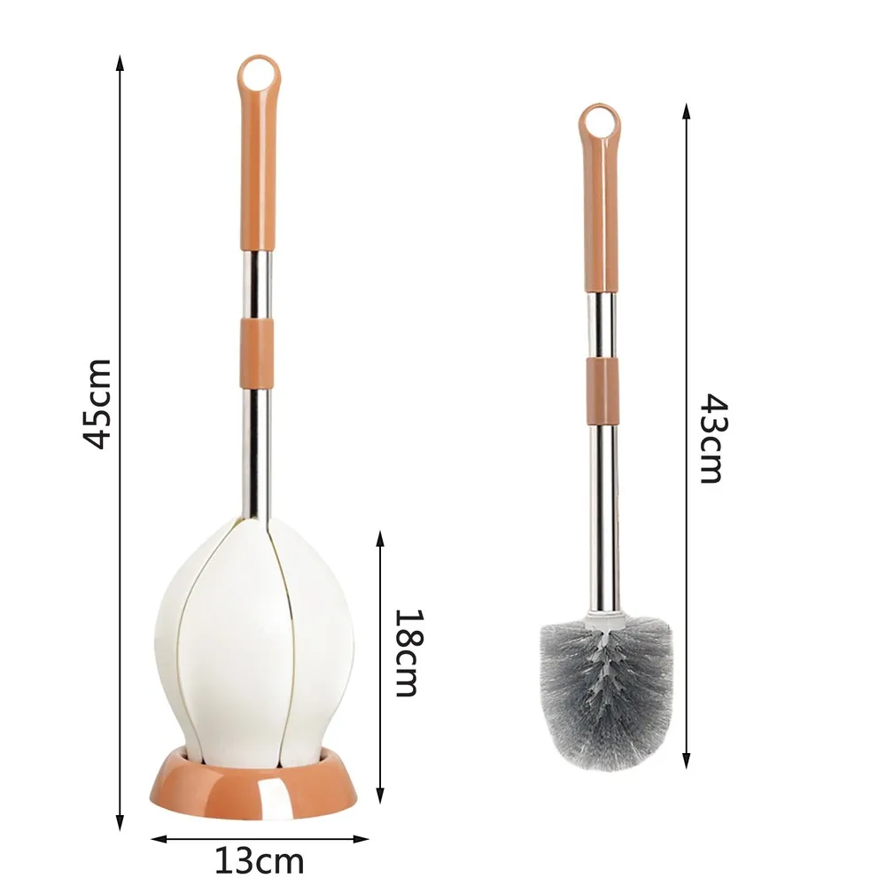 Creativity Soft Bristle Toilet Brush Holder Sturdy Efficient Cleaning Home Silicone Brushes Bathroom Accessor | Дом и сад