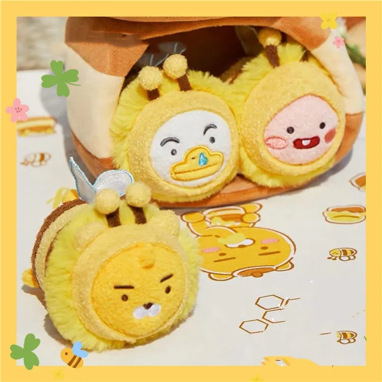 Новинка 2020 милый мультяшный медведь перстень Брелоки-персики утенок миньби