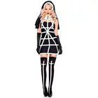 Новая женская одежда на Хэллоуин, сексуальный женский костюм-Монахиня вампира, игровая униформа для ролевых игр, черное карнавальвечерние вечернее платье