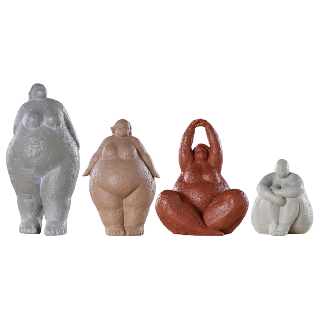 

Аннотация жира леди статуэтки Винтаж статуя женщины Настольный изделия из полимера подарки украшения дома украшения творческий цифры