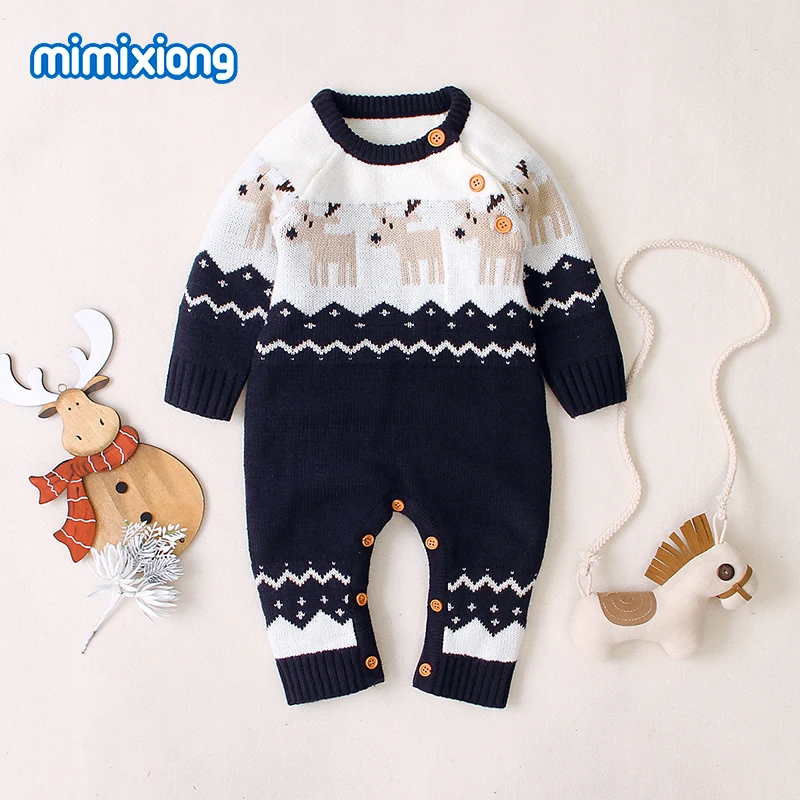 Детский трикотажный комбинезон с мультяшным рисунком|winter overalls|kids rompersfor newborn |