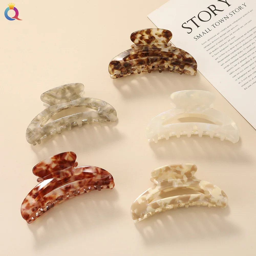 

2021 Korean Big Hair Claws Elegant acetic acid Hair Clips Hairpins Barrette Shark clip for Women Girls Hair Accessories