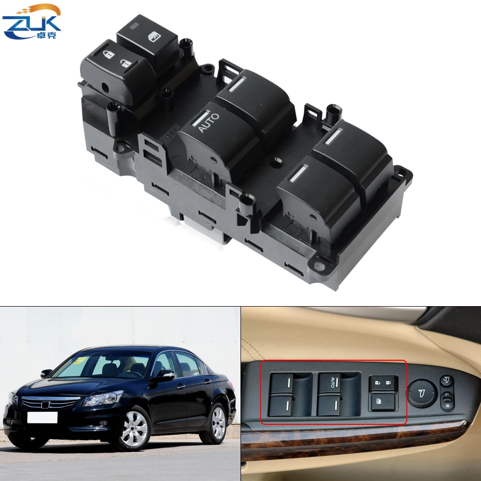 Переключатель управления главным окном ZUK Power в сборе для HONDA ACCORD Asia CP1 CP2 CP3 2008 2009 2010