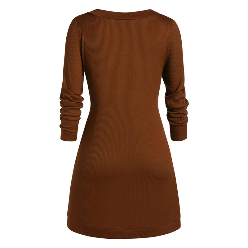 Winter Sweater Women Long Sleeve Pullover Harajuku O-neck Knitted Button Womens Sweaters SJ5291R | Женская одежда