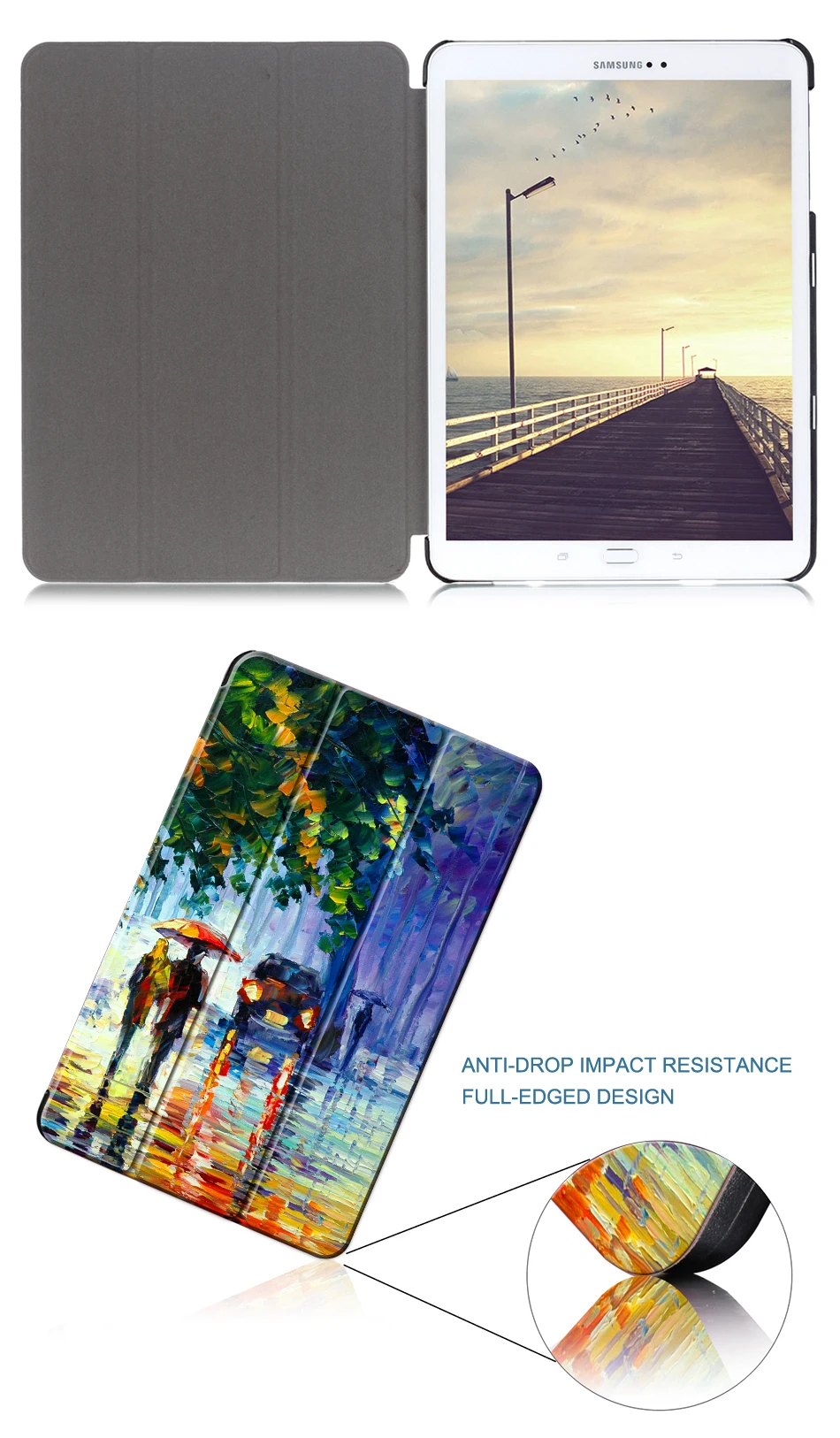 MTT чехол для планшета с масляным рисунком для samsung Galaxy S2 9,7 ''SM-T810 T813 T815 T819 складной магнитный защитный чехол из искусственной кожи с подставкой