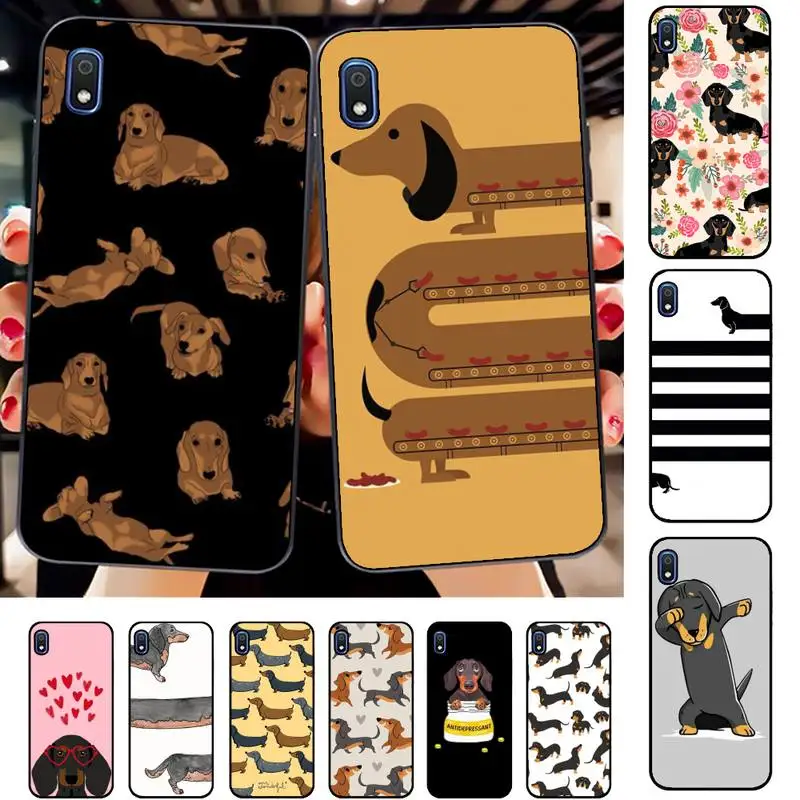 

Cute cartoon Dachshund dog Phone Case for Samsung A51 01 50 71 21S 70 31 40 30 10 20 S E 11 91 A7 A8 2018