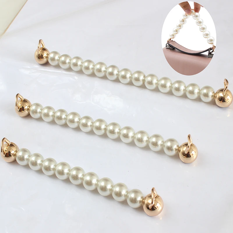 

Imitate Pearl Bag Strap Beaded Design Bag Handle Belt Women Handbag Handles Replacement For Handbags Strap Accessories