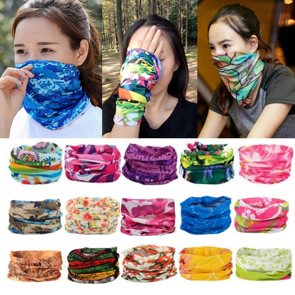 

Cycling Mask Outdoor Sports Magic Head Scarf Printing Headband Bike Wrist Band Bandana for Windproof Sunscreen Masks Bandanas