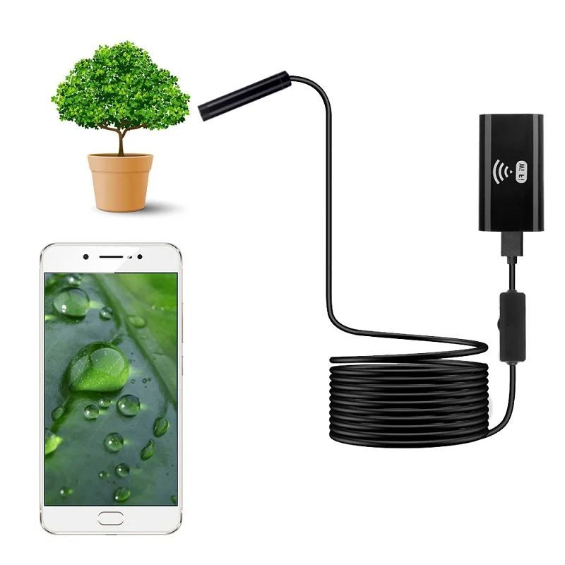 

Эндоскопическая камера F99, Wi-Fi, объектив 8 мм, HD720P, 5 м, мягкий жесткий кабель, беспроводной водонепроницаемый бороскоп для осмотра смартфонов ...