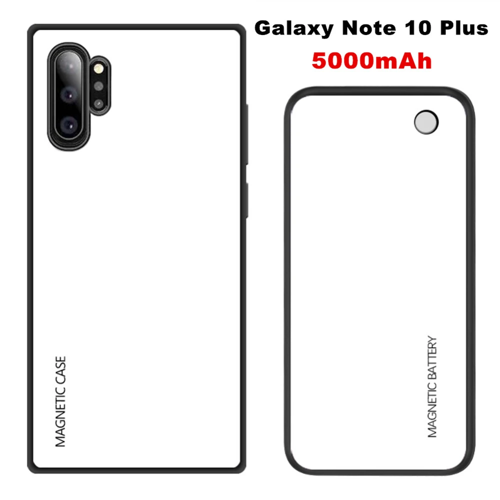 Беспроводной магнитный чехол для зарядного устройства для samsung Galaxy Note 10 Plus, чехол для питания 5000 мА/ч, чехол для внешнего зарядного устройства - Цвет: For Note 10 Pro