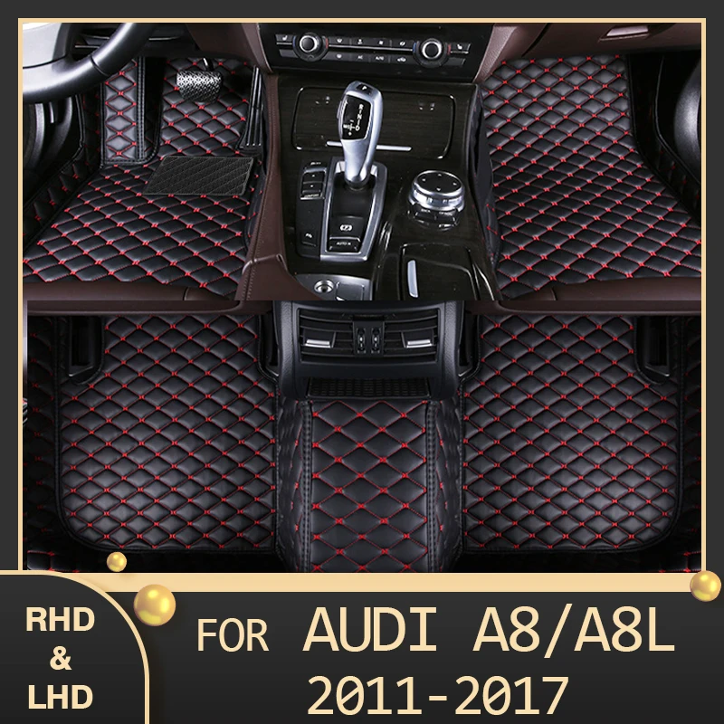 

Автомобильные коврики MIDOON для AUDI A8/A8L (четыре сиденья, 12 цилиндров) 2011 2012 2013 2014 2015 2016 2017, индивидуальные автомобильные накладки на ножки