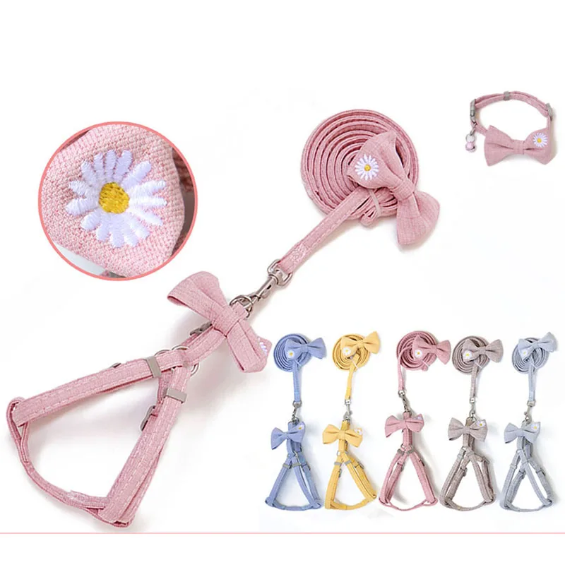 Прочная шлейка для собак с изображением принцессы и маргариток Йорк цветной