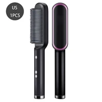straight curly hair comb with 5 levels adjustment tourmaline ceramics multifunctional brush and comb curling iron