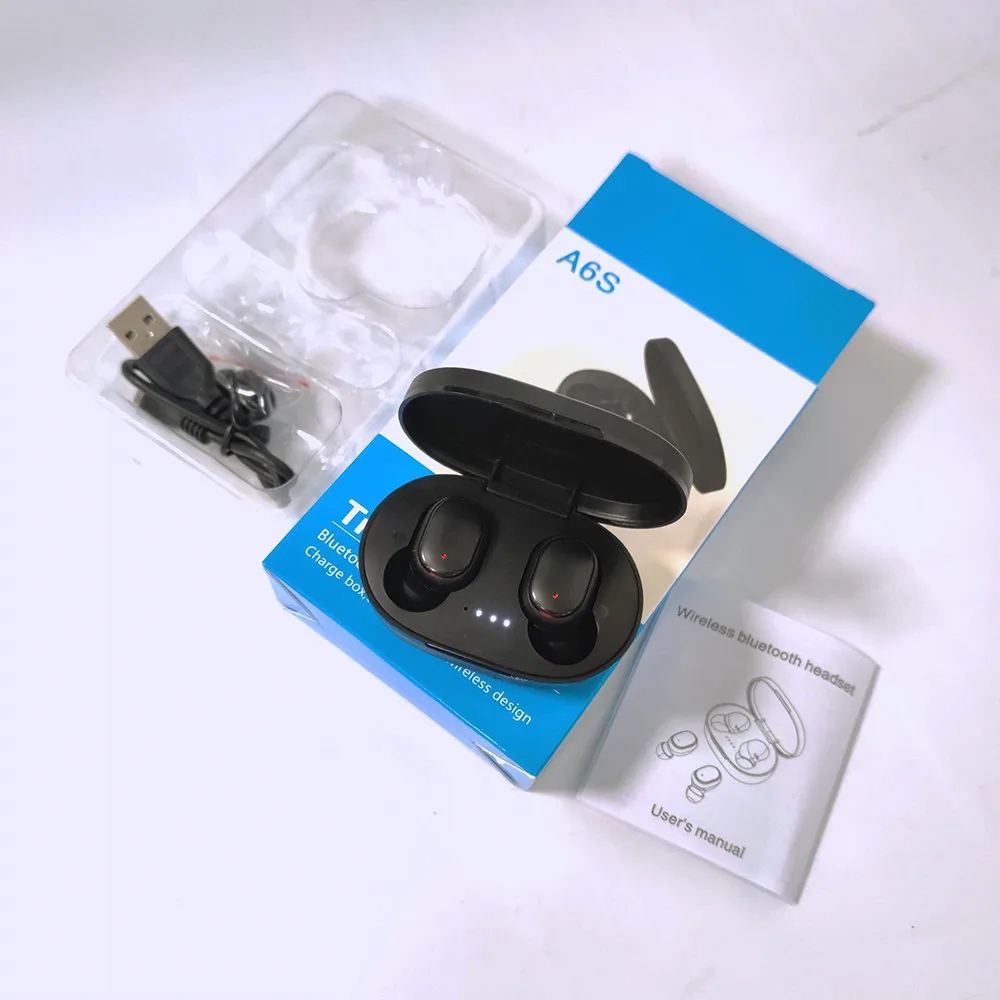 E6S наушники вкладыши TWS Bluetooth 5 0 Наушники Беспроводные светодиодный дисплей hi fi
