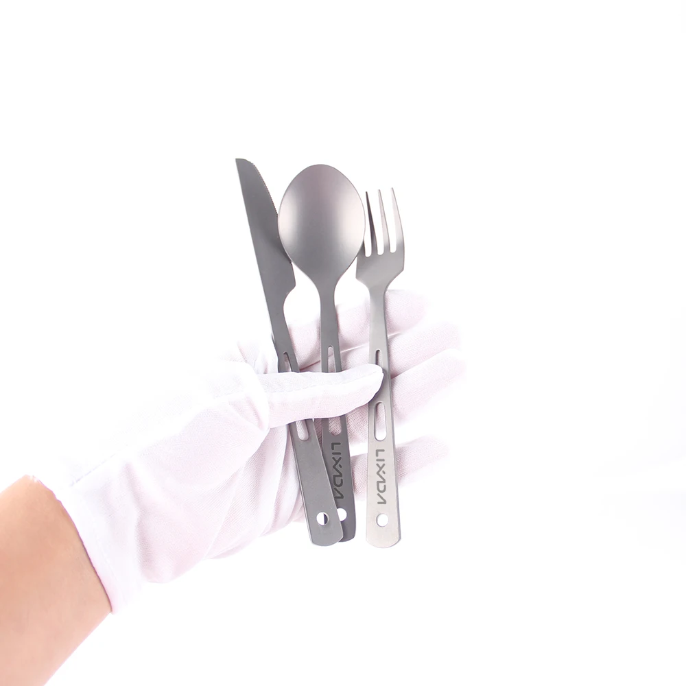 Lixada Походная посуда Титан столовая ложка вилка столовые приборы нож Ложка