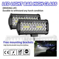 led bar 7inch 120w work light bar combo car driving lights for off road truck 4wd 4x4 uaz ramp auto fog lamp