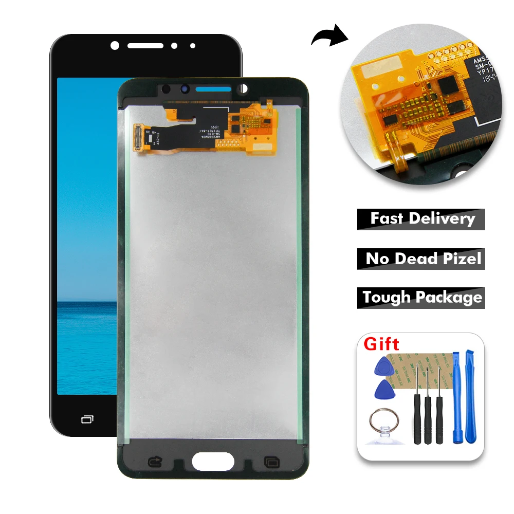 TFT / OLED For SAMSUNG Galaxy C7 Pro C7010 Lcd Display Touch Screen Digitizer Assembly Replacement | Мобильные телефоны и