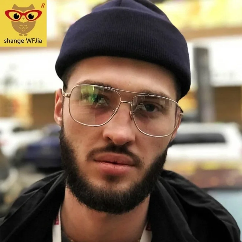 Классические прозрачные очки в металлической оправе | Аксессуары для одежды